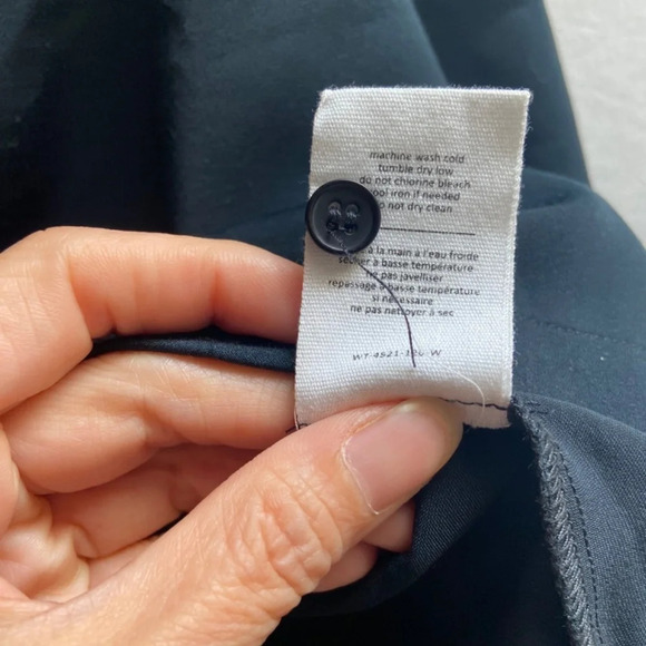 Oak + Fort drape front long sleeve black  Oversized blouse Sz XS - Picture 8 of 11